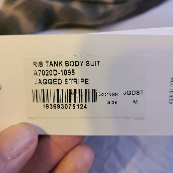 Agolde Rib Tank Body Suit NWT size M - Picture 5 of 5